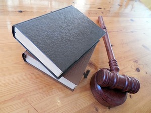 Gavel and law books